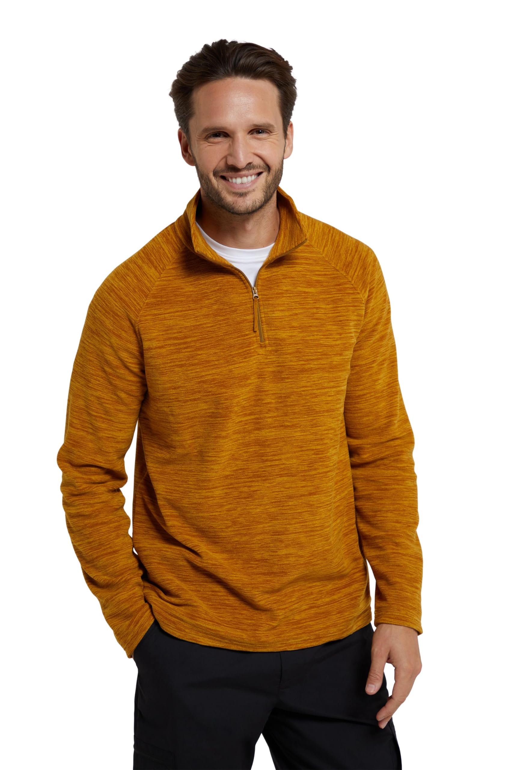 Mountain Warehouse Snowdon Mens Micro Fleece Top - Breathable Antipill, Half Zip Collar Sweater, Quick Drying Smooth Pullover - For Spring Summer & Outdoors — view 2