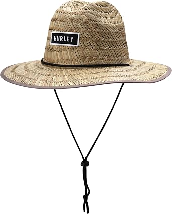 Hurley Mens Straw Hat - Bayside Lifeguard Straw Sun Hat