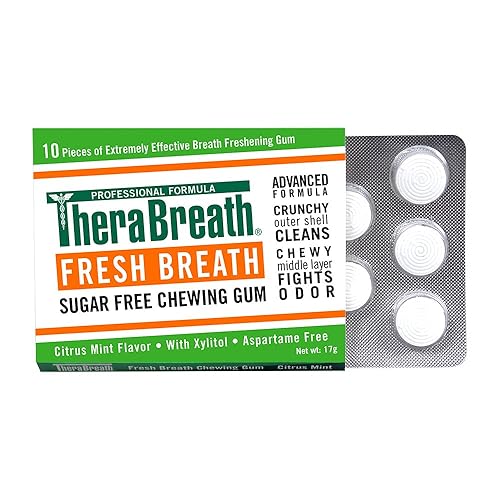 Miniatura 3 de TheraBreath Goma de mascar con ZINC Citrus Mint 10 unidades paquete de 6 pastillas y pastillas de boca seca con ZINC Tart Berry 100 pastillas
