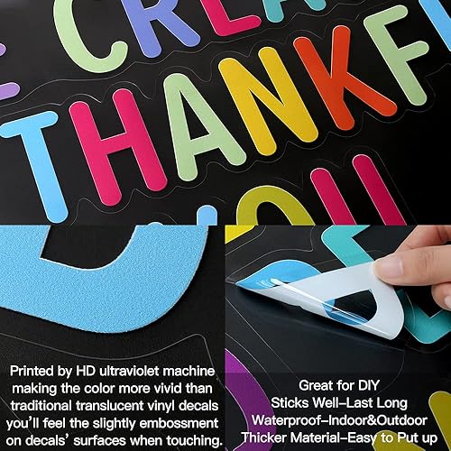 Miniatura 6 de IARTTOP Calcomanías de pared con formas coloridas, calcomanías de pared de geometría de aprendizaje educativo, calcomanías de pared extraíbles para