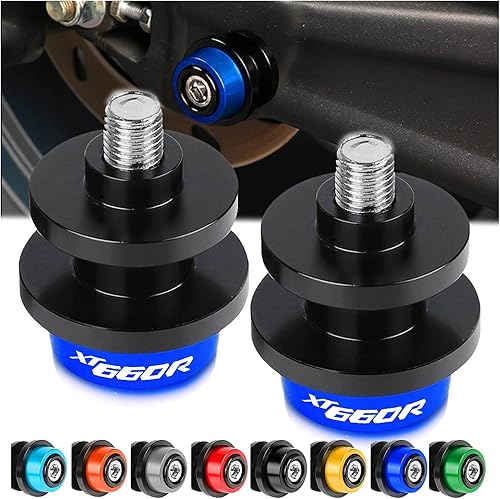 Miniatura 5 de Motorcycle CNC Aluminum Swingarm Slider Spools 6MM Stand Screws for Yamaha XT660R XT 660R 2004-2021 2020 2019 2018 Swing Arm Bracket Screw (Color