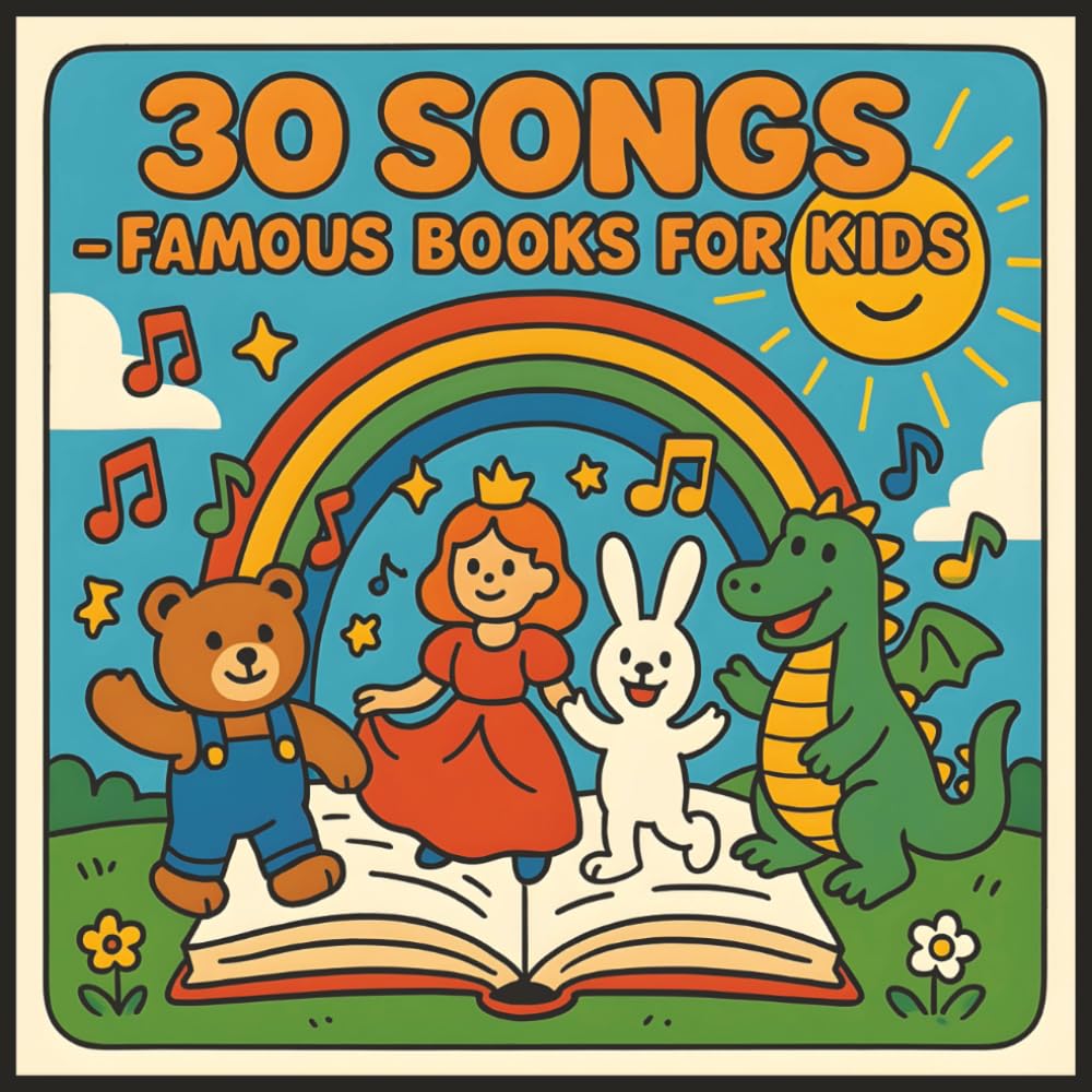 30 SONGS - Famous Books For Kids: Sing, Learn & Smile with 30 Beloved Children’s Songs Illustrated in Color | Ages 3 - 8 | A perfect gift for ... learning | A fun way to encourage singing