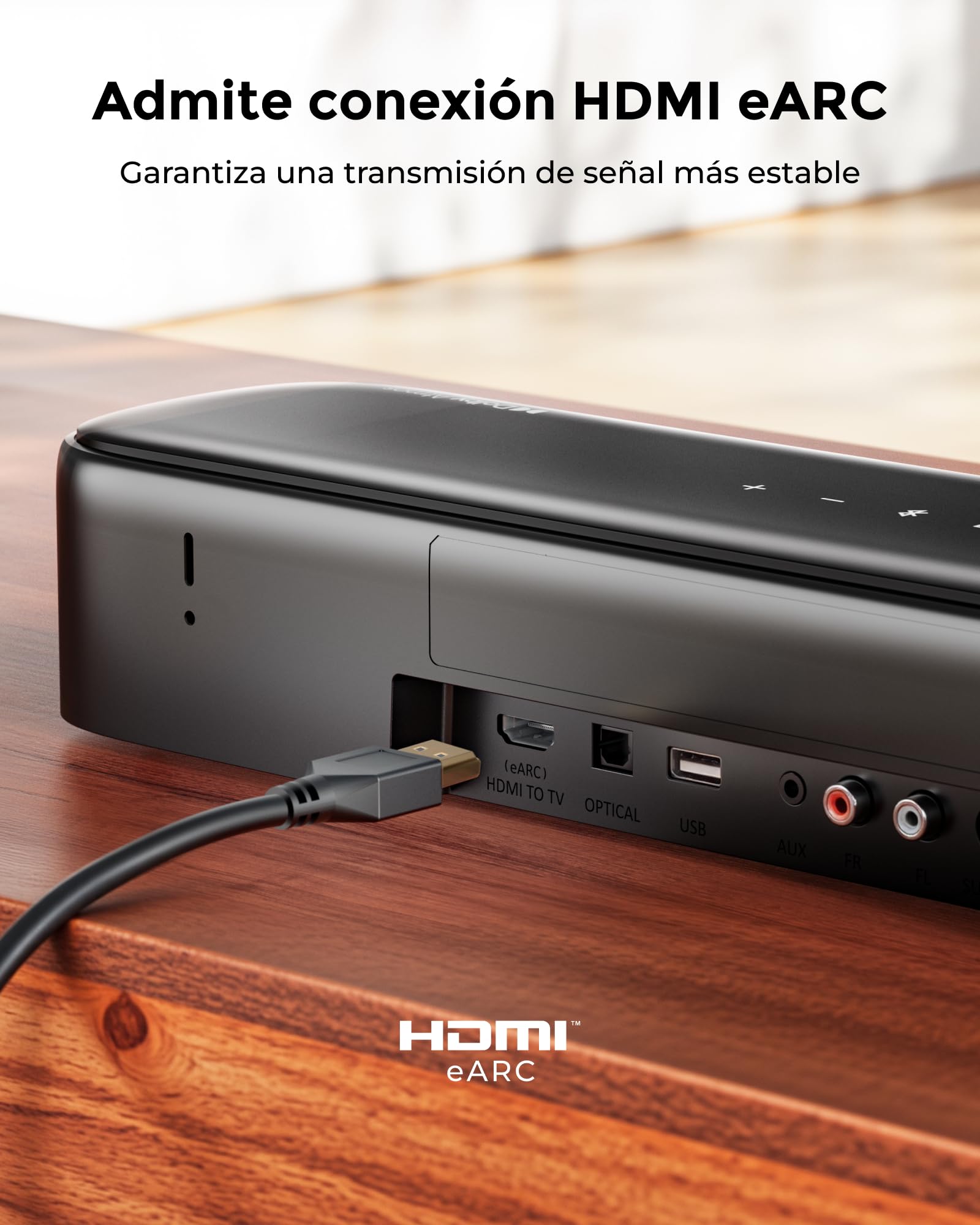 ULTIMEA 7.1ch Barra de Sonido con Dolby Atmos, Sistema de Sonido Envolvente con 4 Altavoces Envolventes, Barra de Sonido TV,Subwoofer para Home Theater, HDMI eARC, Aura A60