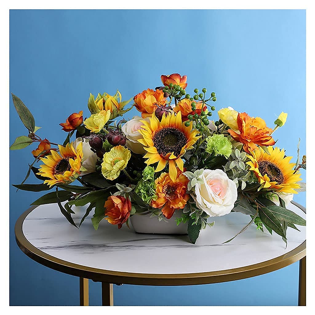XDLEDMKIZ Artificial Flowers Simulation Table Flower Conference Room Fake Flower Decoration Hotel Lobby Decoration Exhibition Hall Dining Table Floral Table Flower Decoration