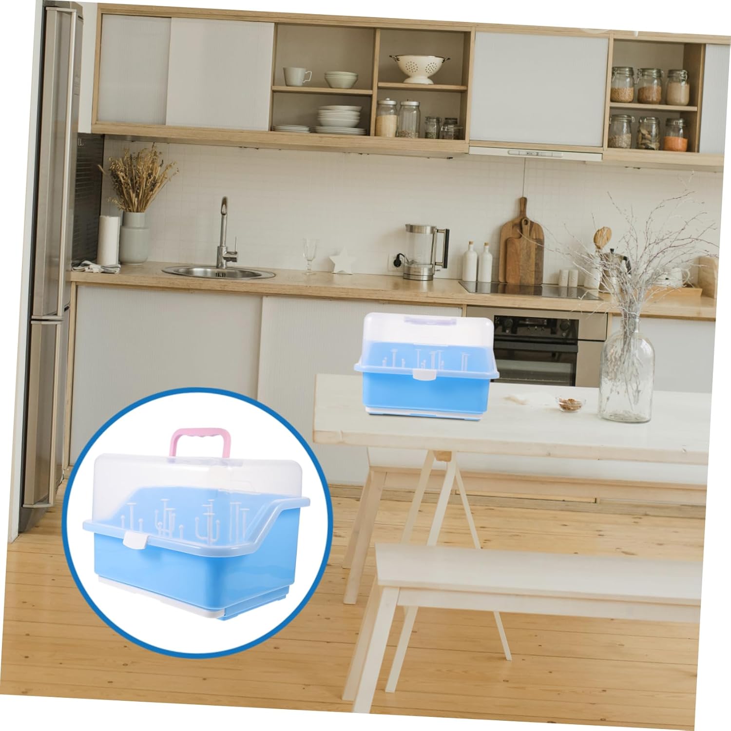 Infant Bottle Storage Box Drying Rack Pp Plastic Baby Milk Bottle Organizer Baby Products Holder