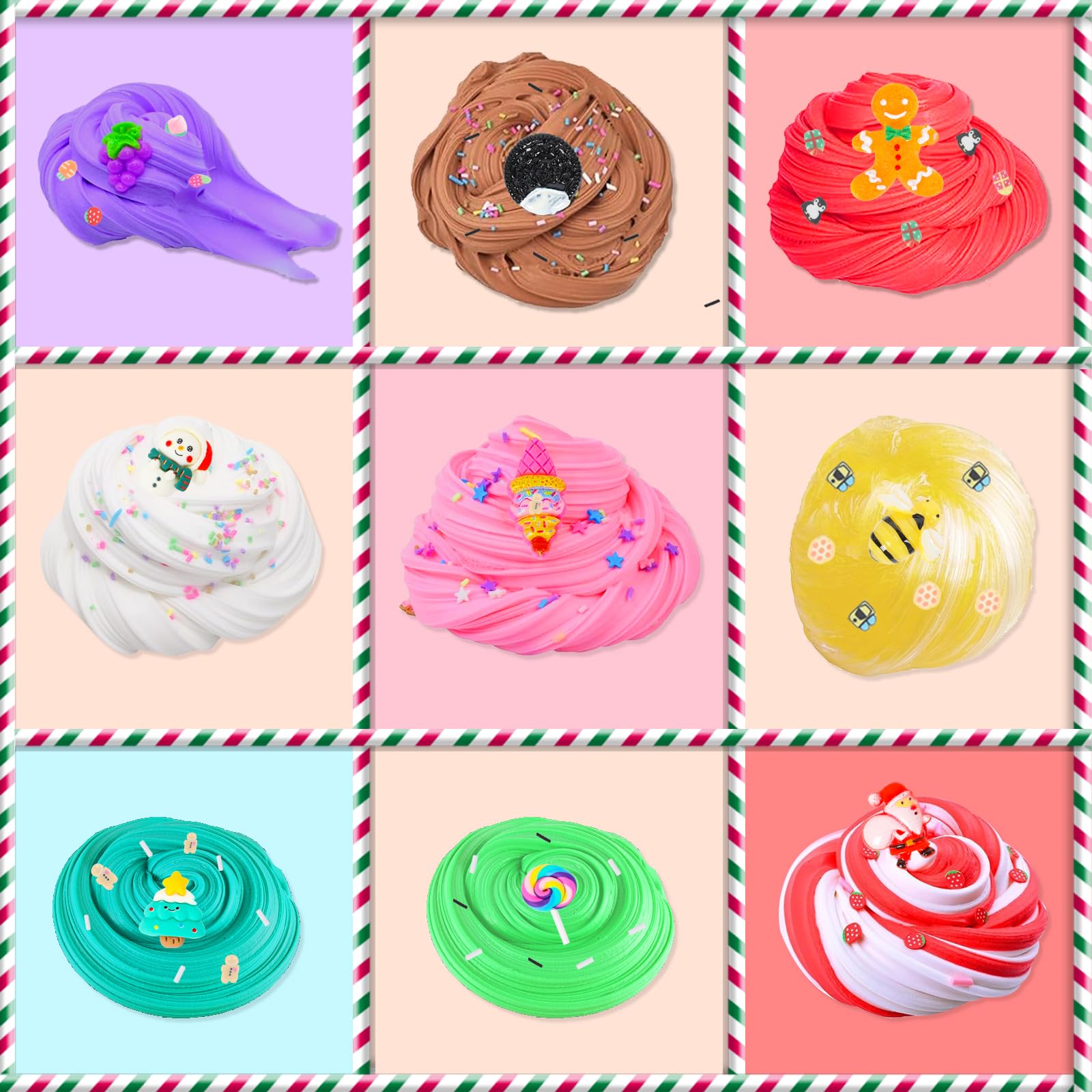 Calendrier De LAvent 2023 - Kit DIY Slime - Calendrier De LAvent 24 Jours Calendrier De Lavent Avec 16 Slimes Paillette Amz B0c249ms