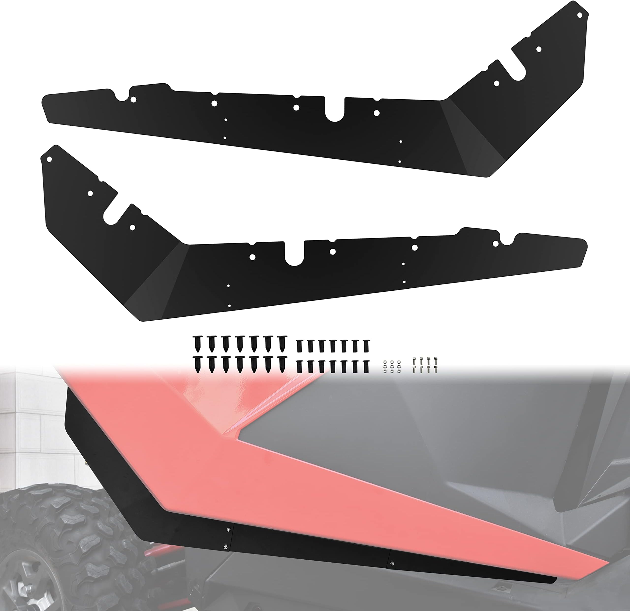 SAUTVS Lower Door Panels Insert Kit for RZR PRO XP, Lower Door Trim Kit Door Valance for Polaris RZR PRO XP 2020-2023, RZR PRO R/Turbo R 2022 for 2 Doors Accessories (2PCS, Black)