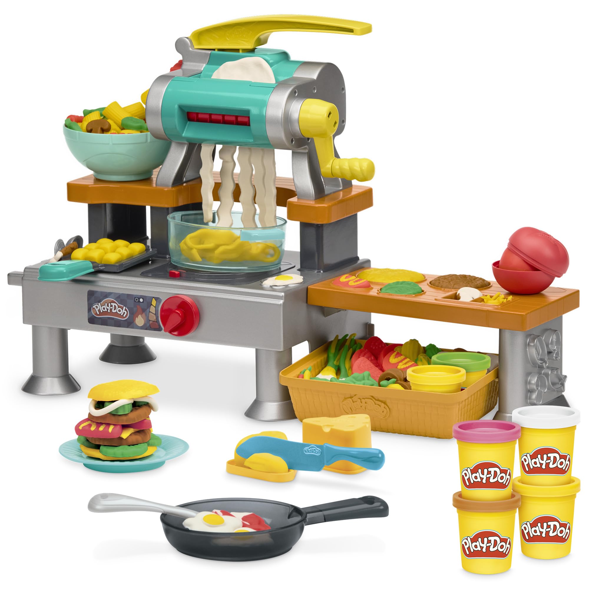 Play-Doh, La Cocina de los Minichefs, Sonidos de Cocina de Juguete realistas, Más de 25 Alimentos de Juguete Que Crear, Manualidades Infantiles, A Partir de 3 años