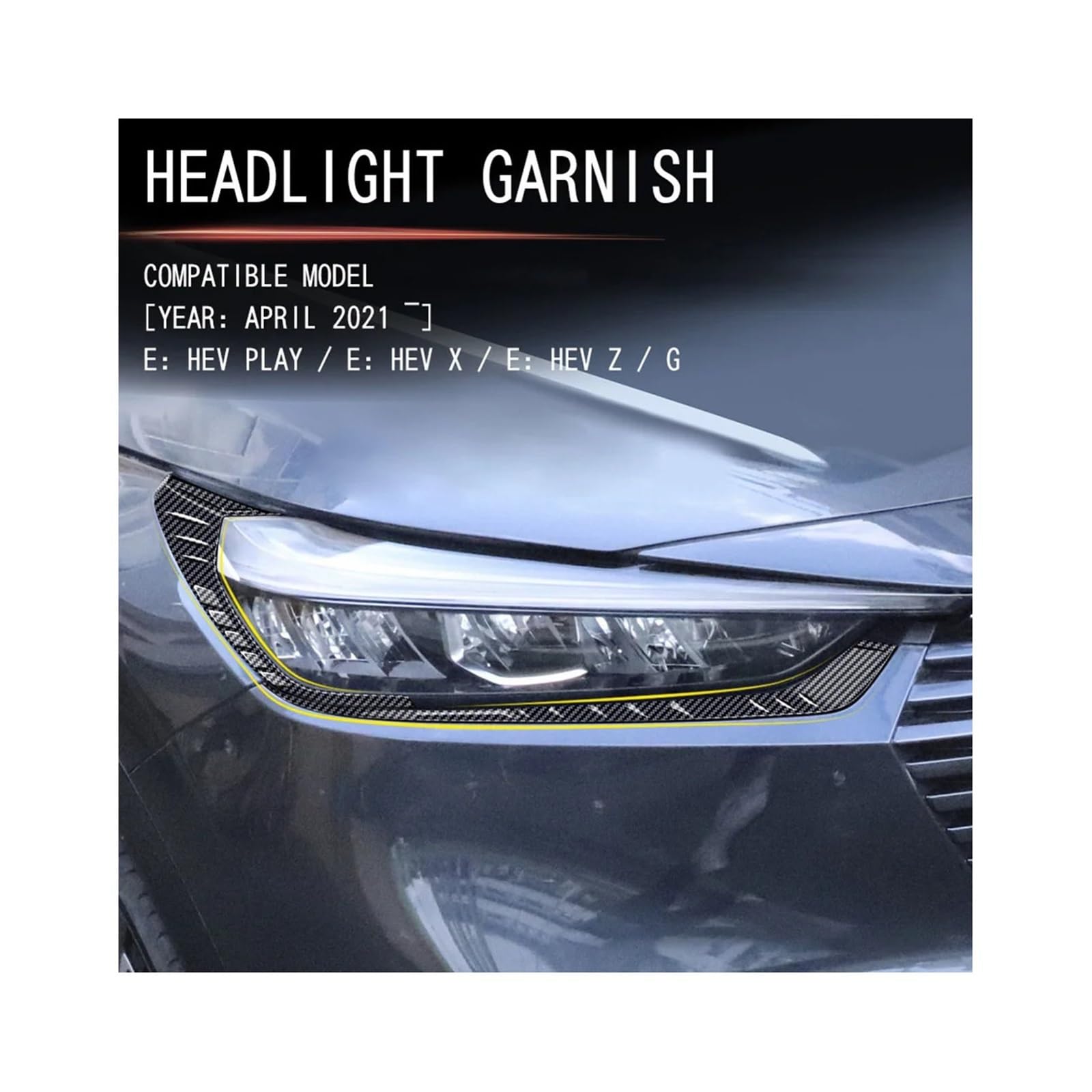 Naklejki na przednie reflektory,brwi,Compatible With HRV HR-V