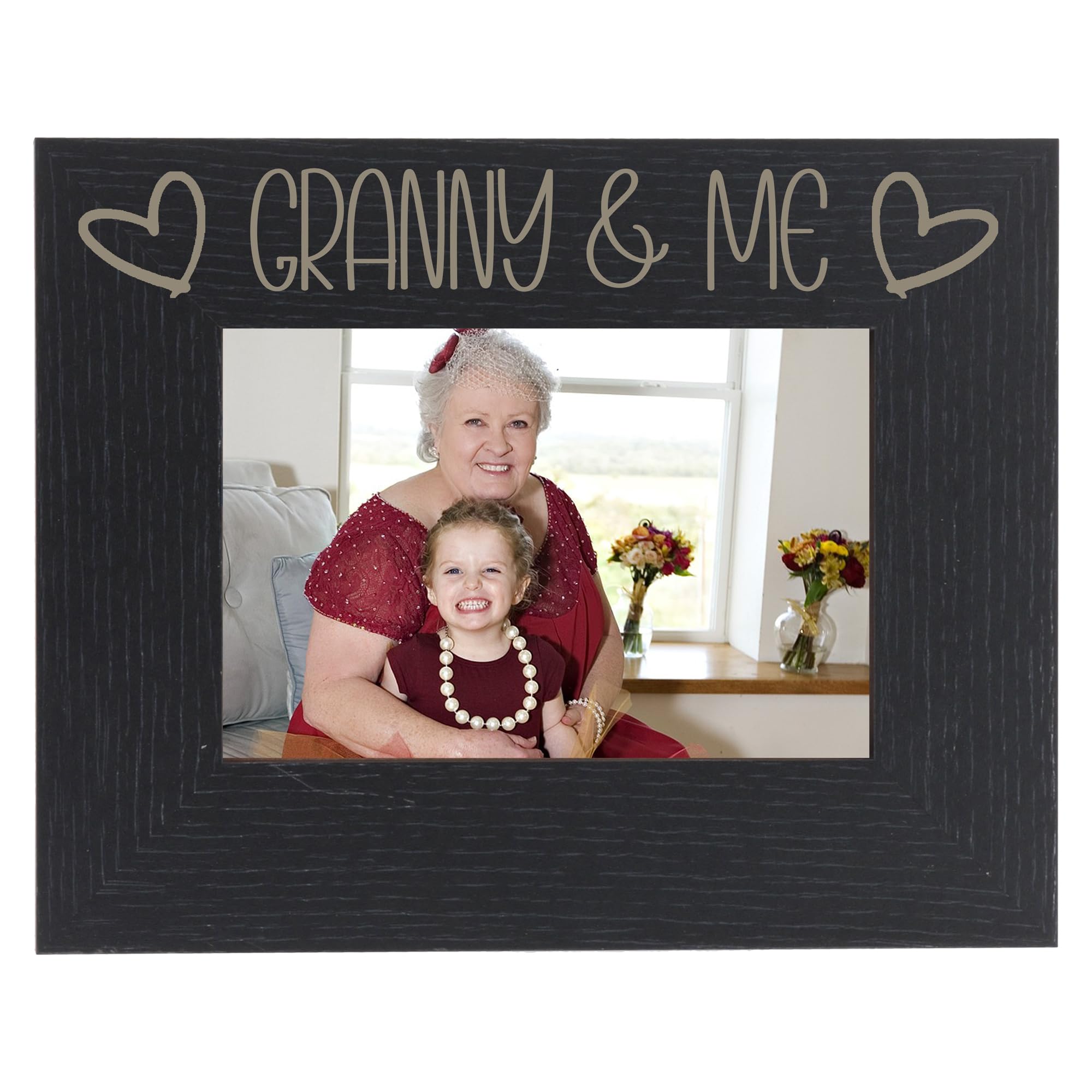 Granny and Me Photo Frame - Best Grandmother Photo Frame, Grandmother and Granddaughter, Grand Mother and Grandson Photoframes - I Love My Granny Gifts (Black 4 x 6 Landscape) โ image 1