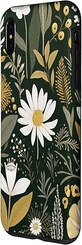Vista 26 de Funda botánica retro para iPhone 11 Pro Max con diseño botánico bohemio y verde oliva