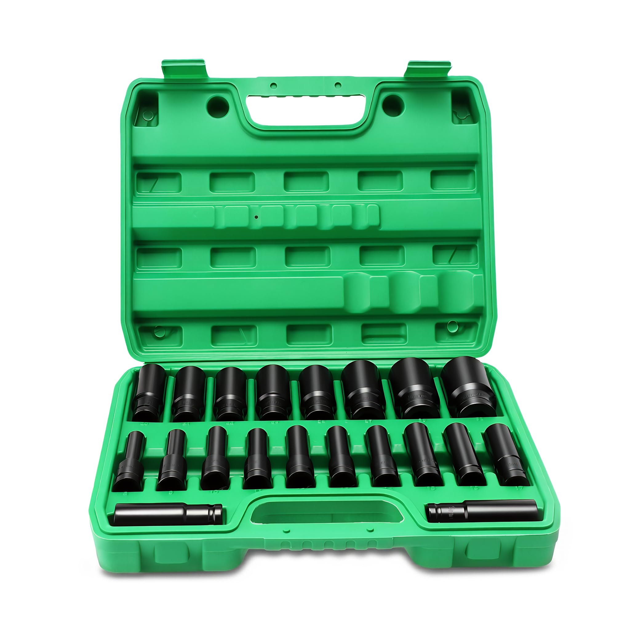 Schlagschrauber Nüsse Set 1/2" Zoll Antrieb, 10-32mm CR-Mo Sechskant Steckschlüssel Set für pneumatische und elektrische Schlagschrauber,robustes Stecknuss-Sortiment