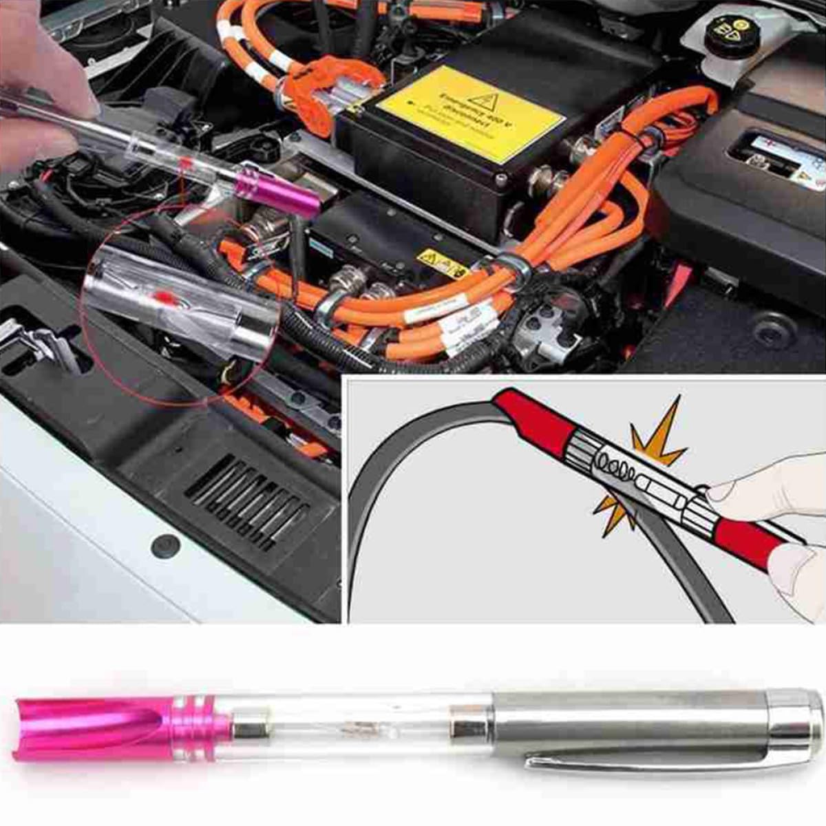 2 StüCk ZüNdprüFer FüR Auto FunkenprüFgeräT FüR ZüNdkerzen ZüNdspulen Testwerkzeug Mit Gerillter Spitze Und Stiftclip FüR ZüNdkabel Werkstatt Garage Labor