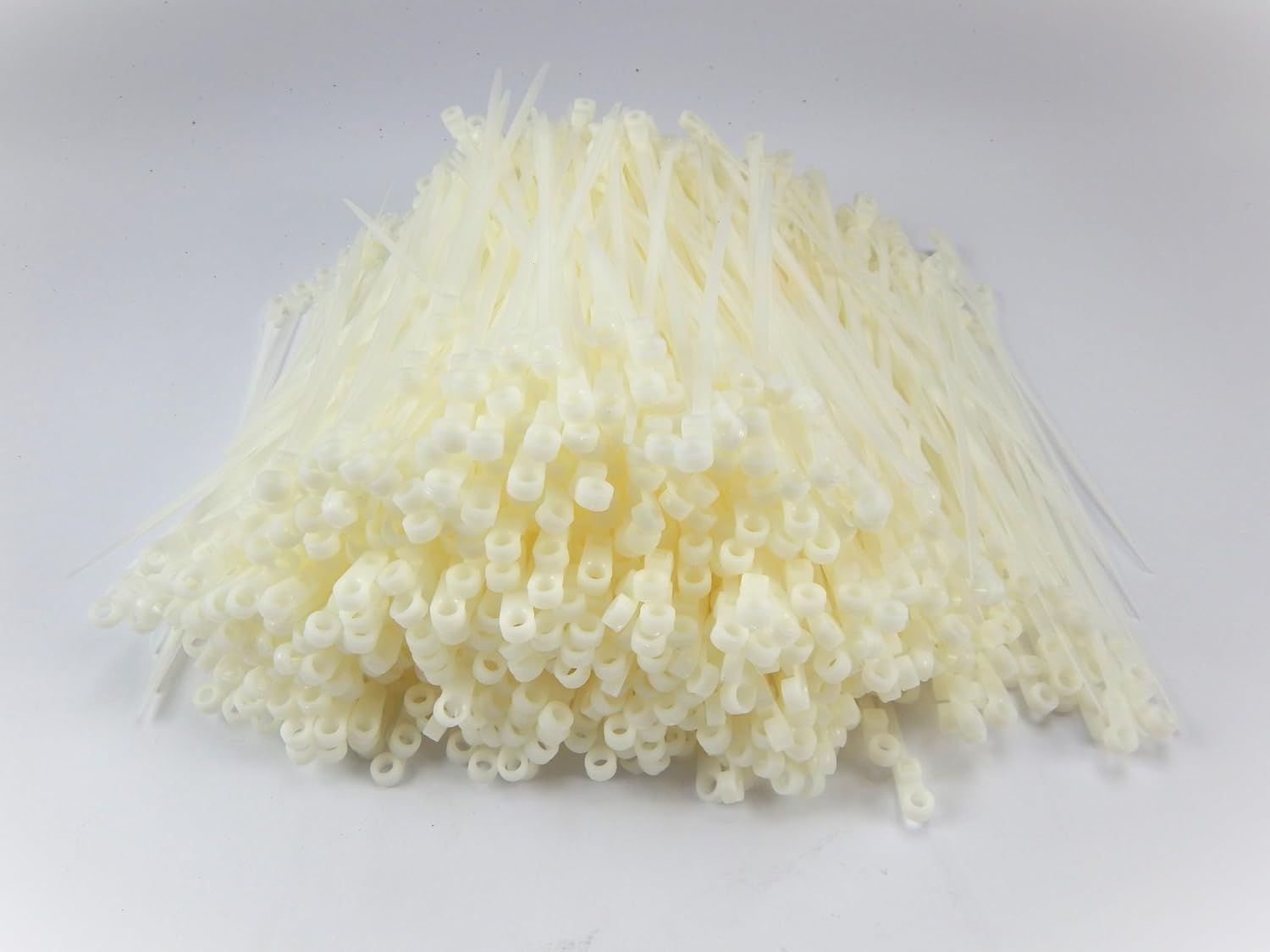 1000 Ea 8 Inches Mount Head Screw Nail Hole Cable Zip Wire Tie 50 Lbs Natural Nylon