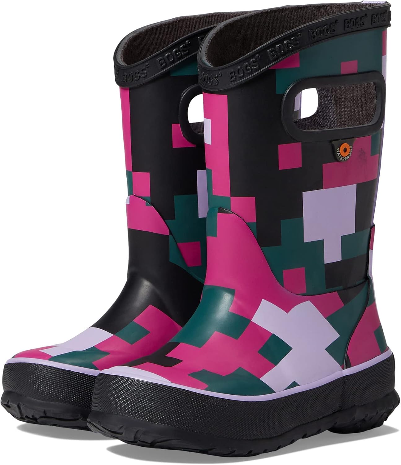 BOGS Rain Boot Camo (Toddler/Little Big Kid), Black Multi, 6 US Unisex