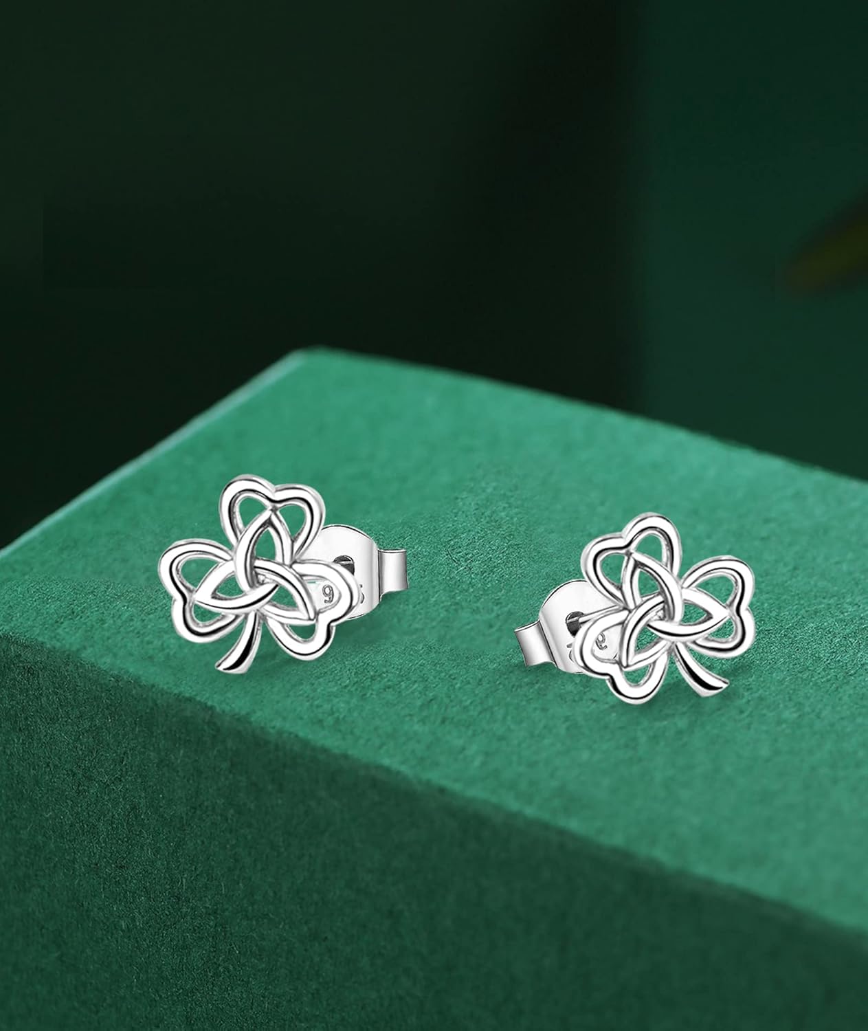 INFUSEU 925 Sterling Silver Celtic Knot Stud Earrings for Women Girls, Small Irish Jewelry 6-10 mm - Image 2