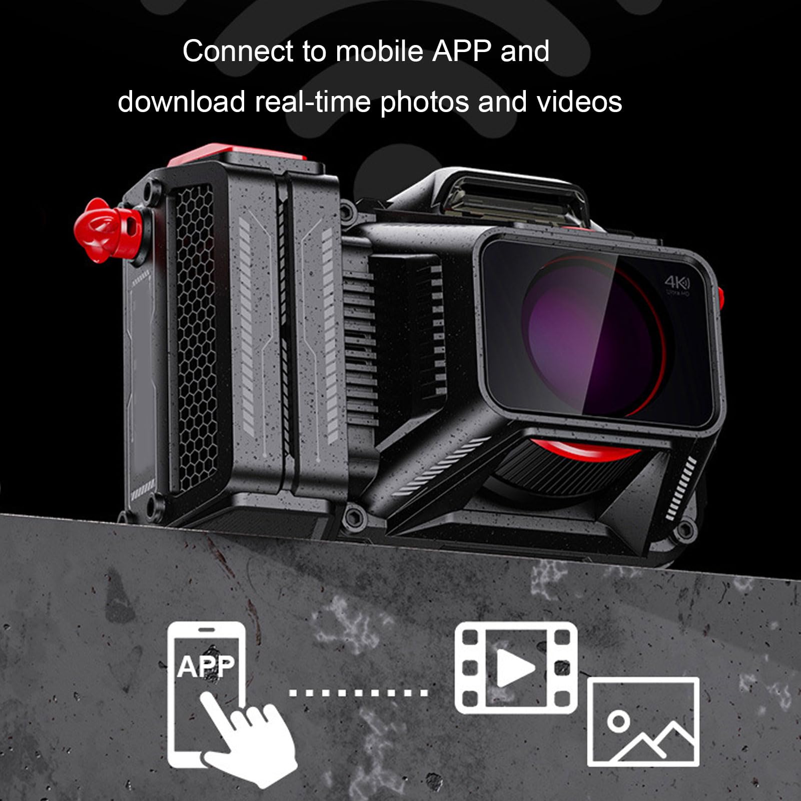 Cyfrowy Aparat Fotograficzny 4K do Fotografii, 4K 70 MP z 50-krotnym Zoomem Cyfrowym, Fotografowanie na Duże Odległości, Ręczne Ustawianie Ostrości, Nagrywanie w Pętli, w