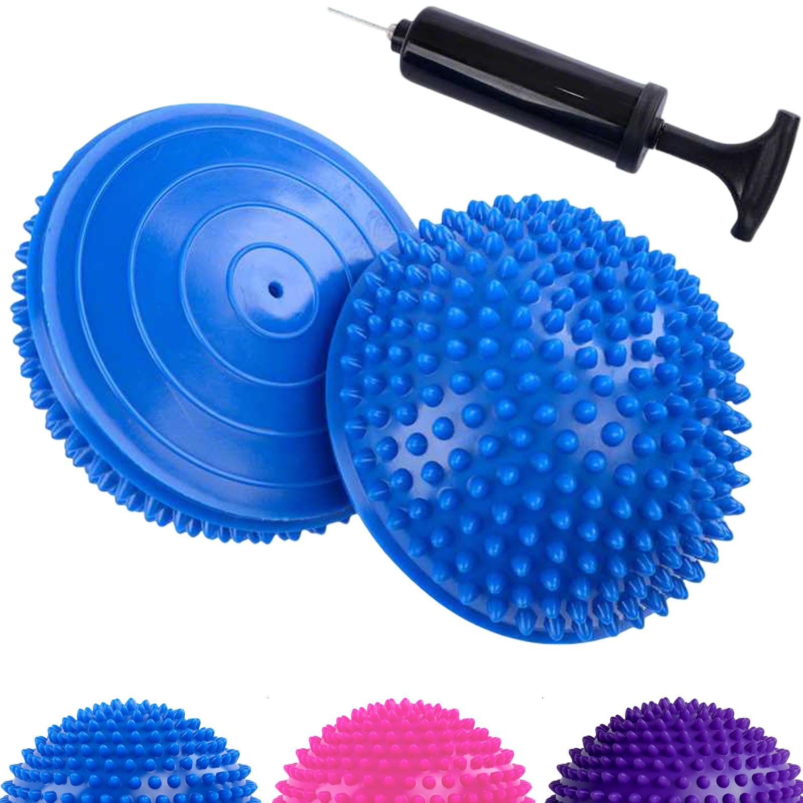 CampTeck U7248 Hedgehog Balance Pods, Half Dome Spiky Balance Balls, Balance Training Equipment with Hand Pump - 2 pack - Blue-image-42