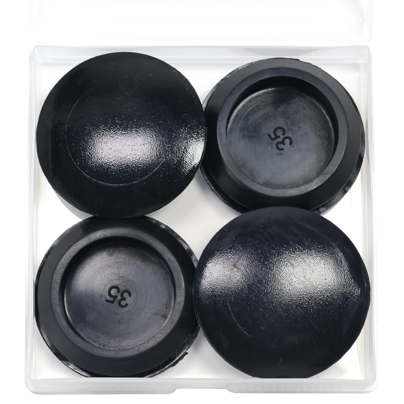 4 Pcs 35 mm Silicone Rubber Plugs for 35-38 mm (1-3/8"-1-1/2") Round Holes