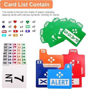 Bridge Bidding Boxes- Set of 4 Premium Bridge Kit Bidding Device in Tournment Texas Holdem, Blue Paper Cards