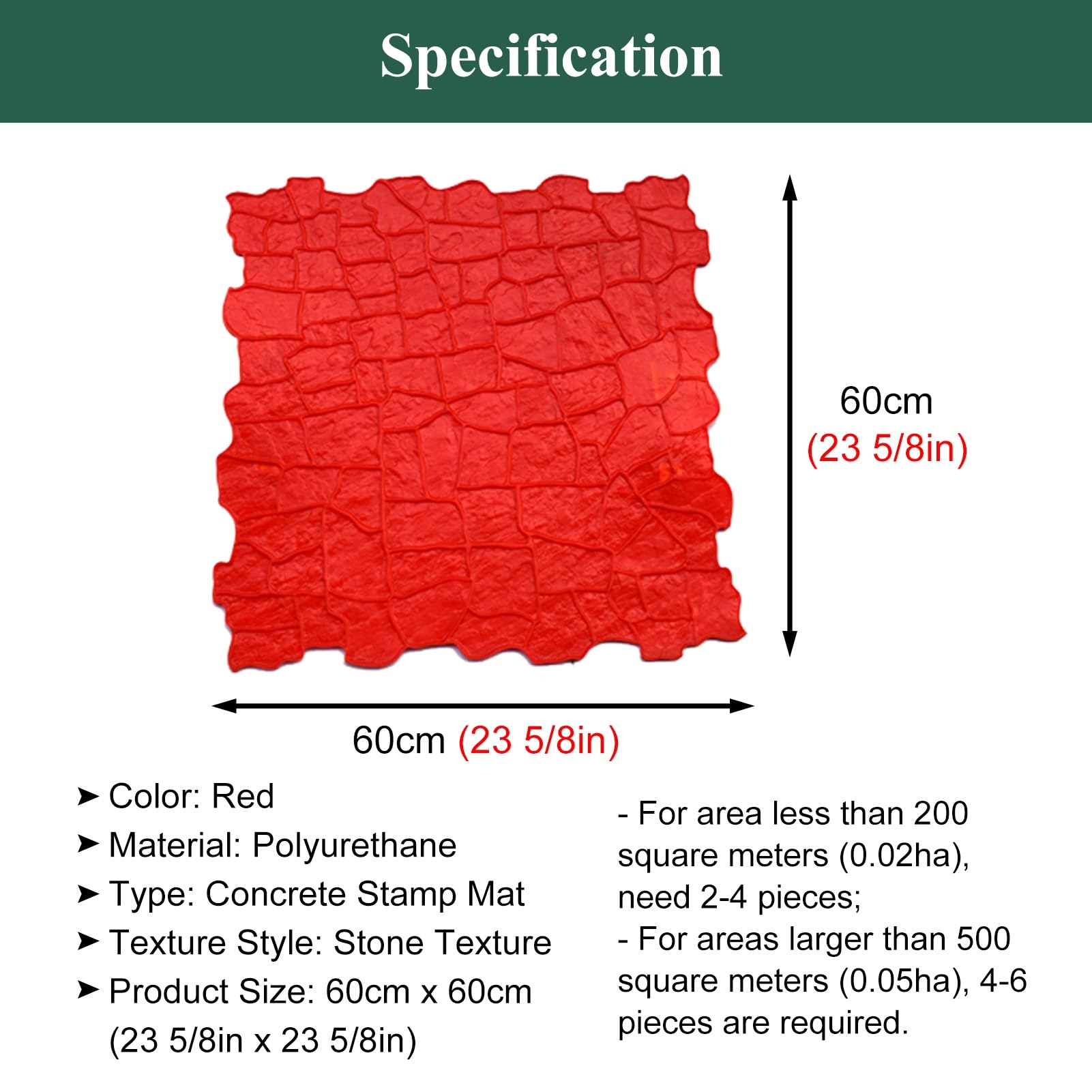 Cement Molds Imprint Stamping Pad, dekoracyjna(5 Pcs)