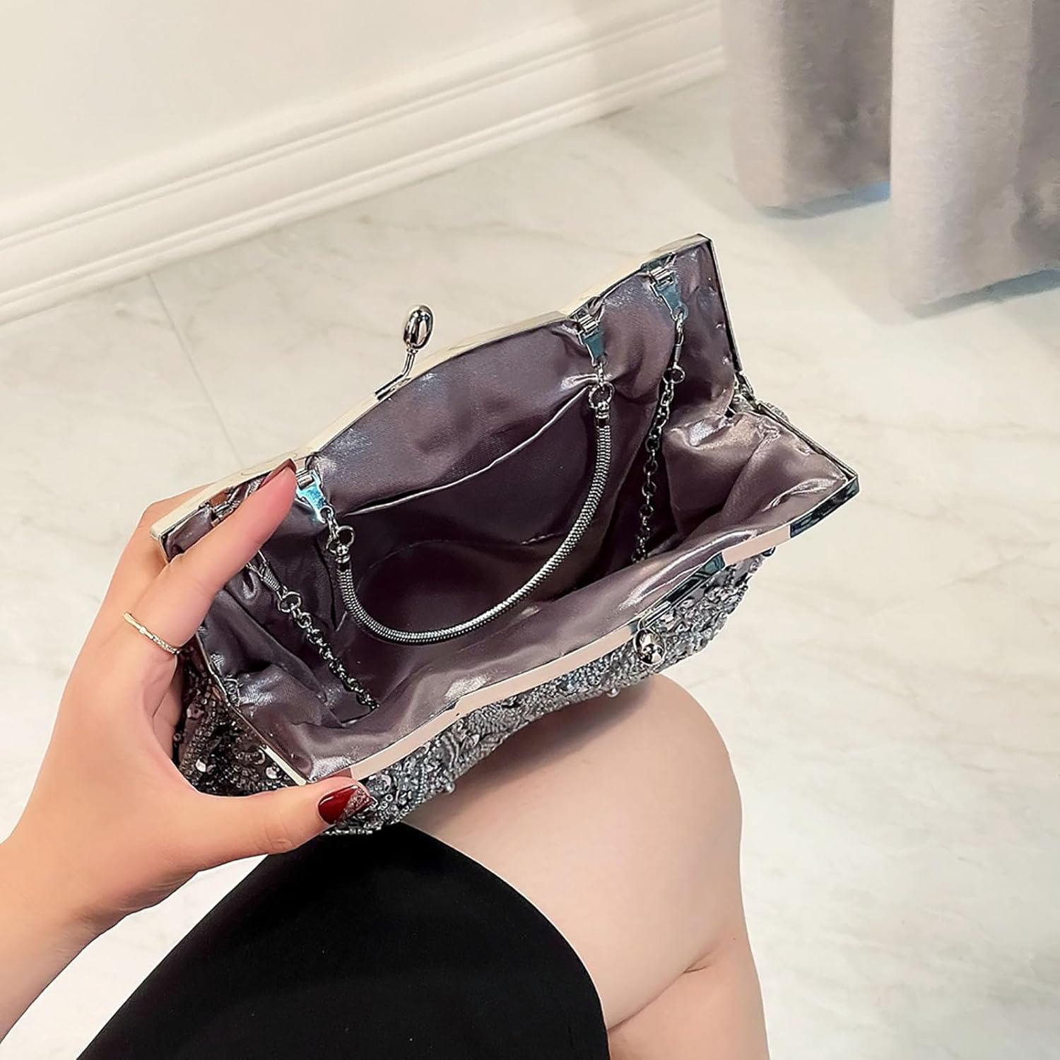 1875.ハンドメイド 23cmマチ有りファスナーバッグ フランシュリッペ