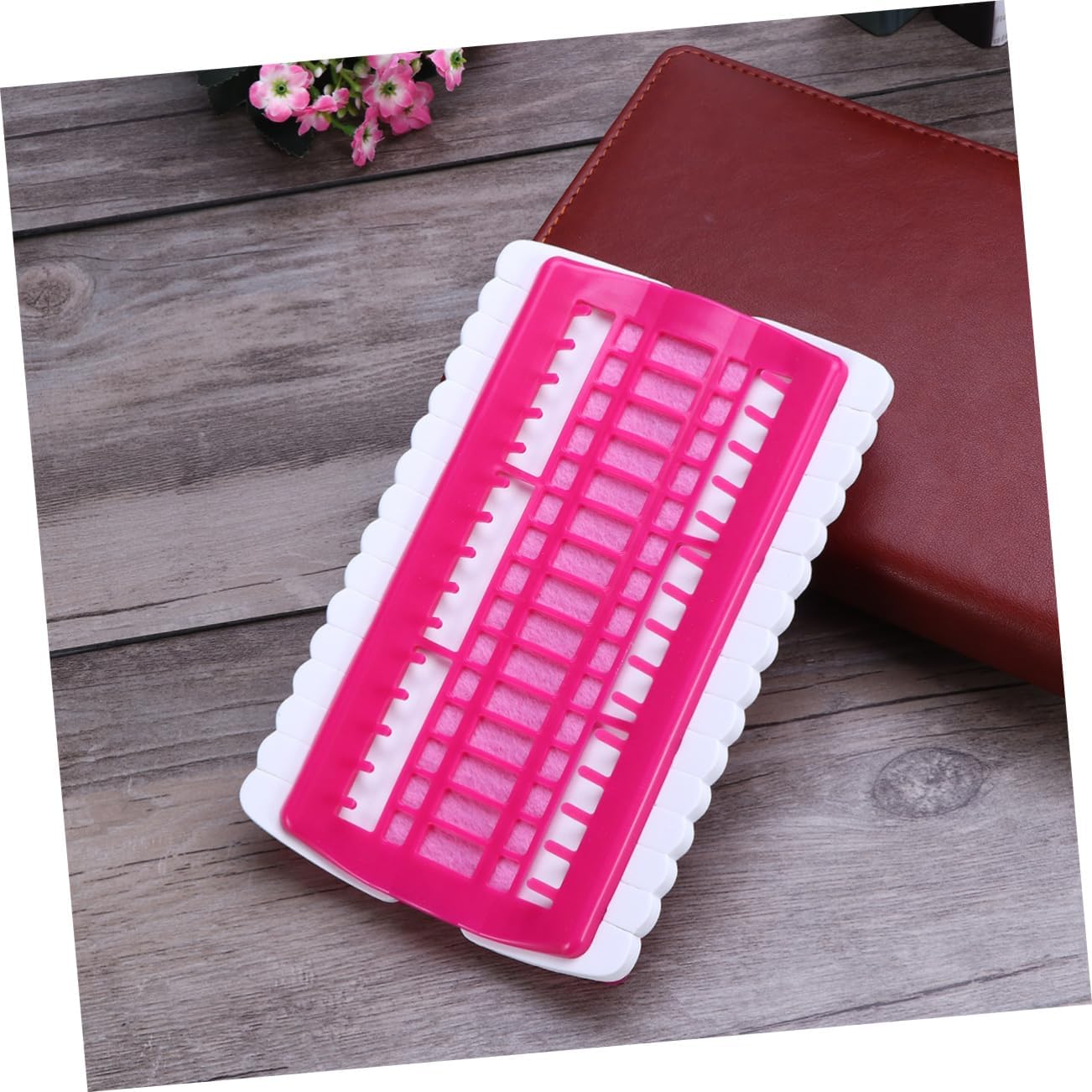 Floss Organizer for Cross Position Embroidery Thread Holder Craft Tool Rose Red Storage for Projects for Beginners and