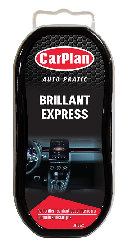 CarPlan Shiny Sponge Express Esponja para Brilho de Plásticos Internos, Espuma de Poliuretano Preta