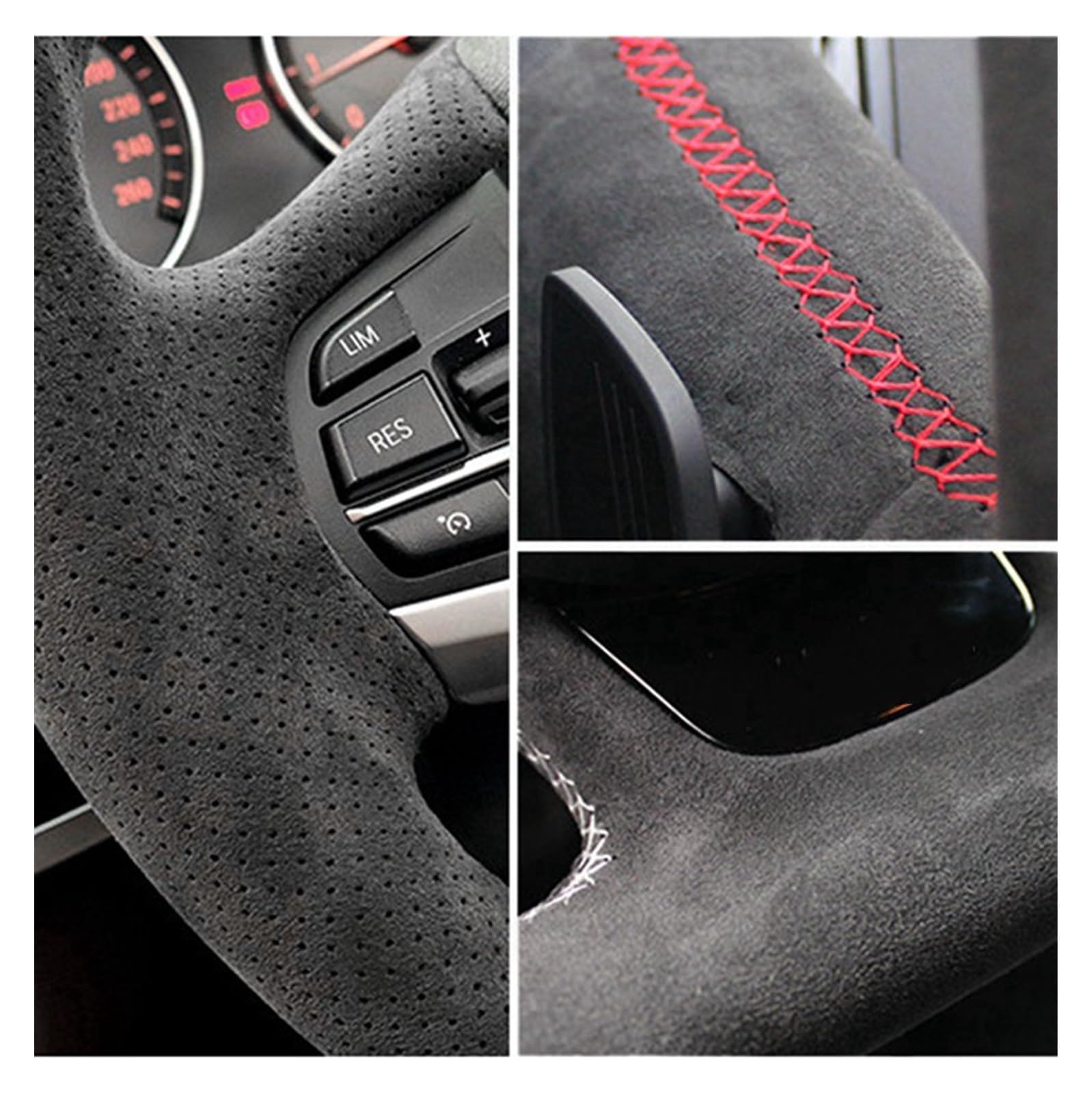 Auto Coprivolante Per Benz Per Classe-S Per W222 Per GLC Per Classe-A Coprivolante Per Auto Treccia Nera Antiscivolo Coprivolante Protezione (Colore : 1)