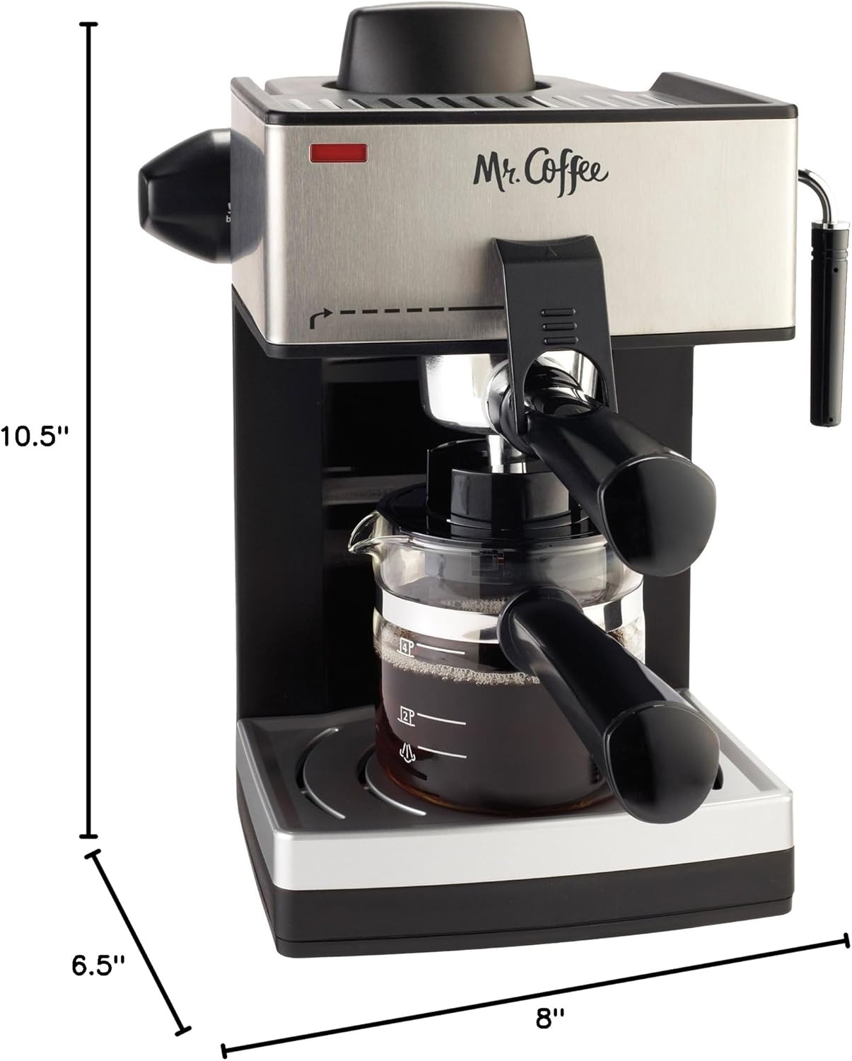 Mr. Coffee 4-Cup Steam Espresso System with Milk Frother