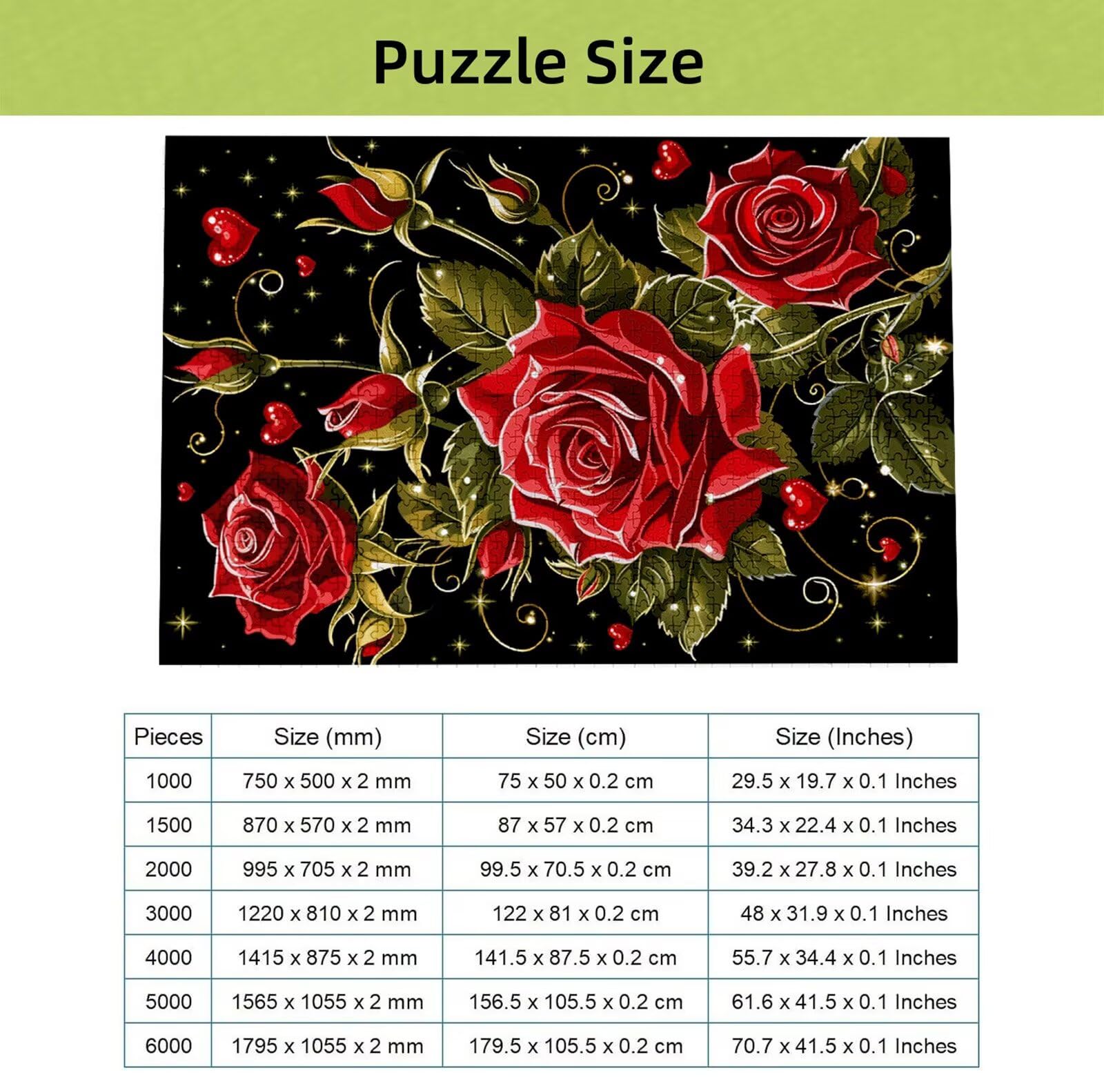 Puzzle 4000 Pièces Rose, Puzzle 4000 Pièces Adultes et Enfants, Puzzles Bois avec Une Boîte d'emballage Exquise, Jeu Éducatif Puzzles Fleur, Noël Decoration Maison, Cadeau Femme, Cadeau Homme H-4670