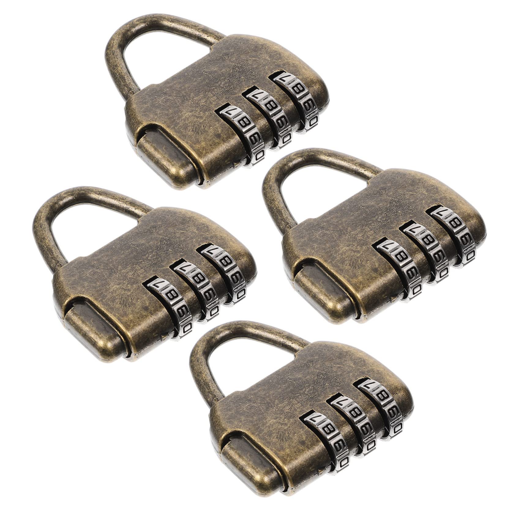 Uonlytech 4 Ensembles Serrure De Style Ancien Chinois Boite À Code Boite Rangement Combinaison Sans Clé Serrure À Combinaison Vintage Serrures De Salle D'évasion Cadenas Rétro 4 Pièces * 4