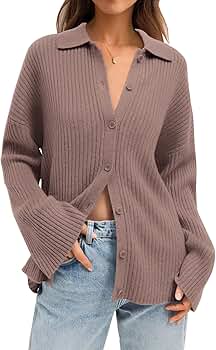 LILLUSORY Women's Cardigan 2023 Long Sleeve Button Down