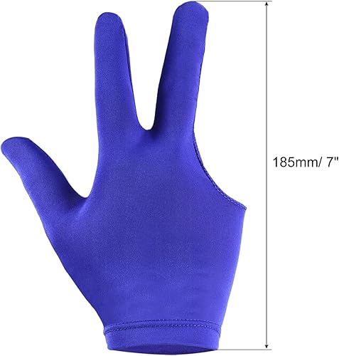 Miniatura 2 de Guantes de billar con 3 dedos, paquete de 4 guantes de billar para mano izquierda y derecha, guantes de piscina para tiradores, carom, billar, taco