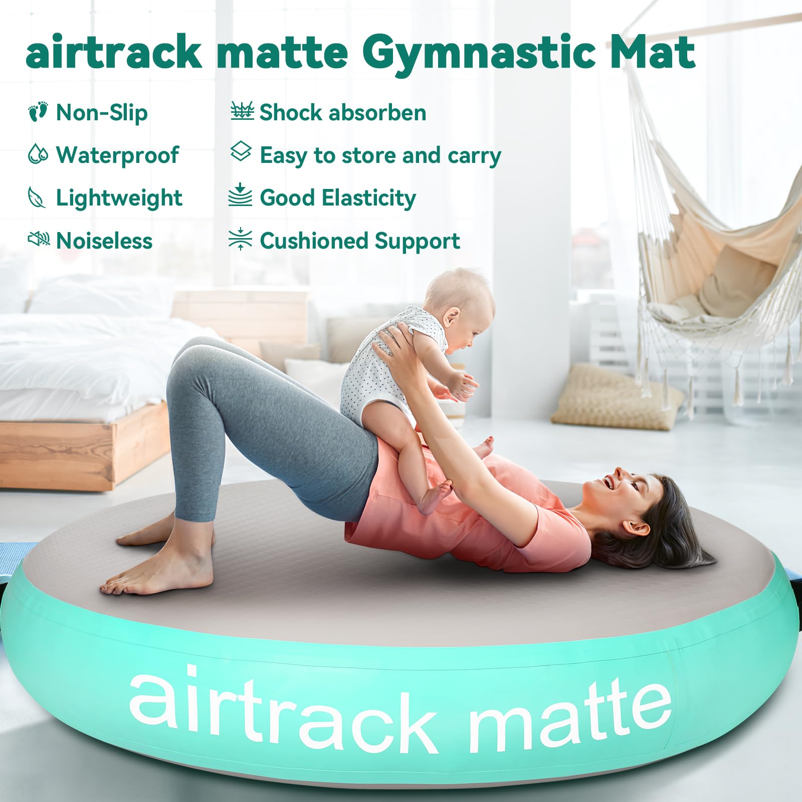 Airtrack Matte Airspot, 20CM Höhe Durchmesser 100/140CM Aufblasbare Tumbling Matte Air Barrel