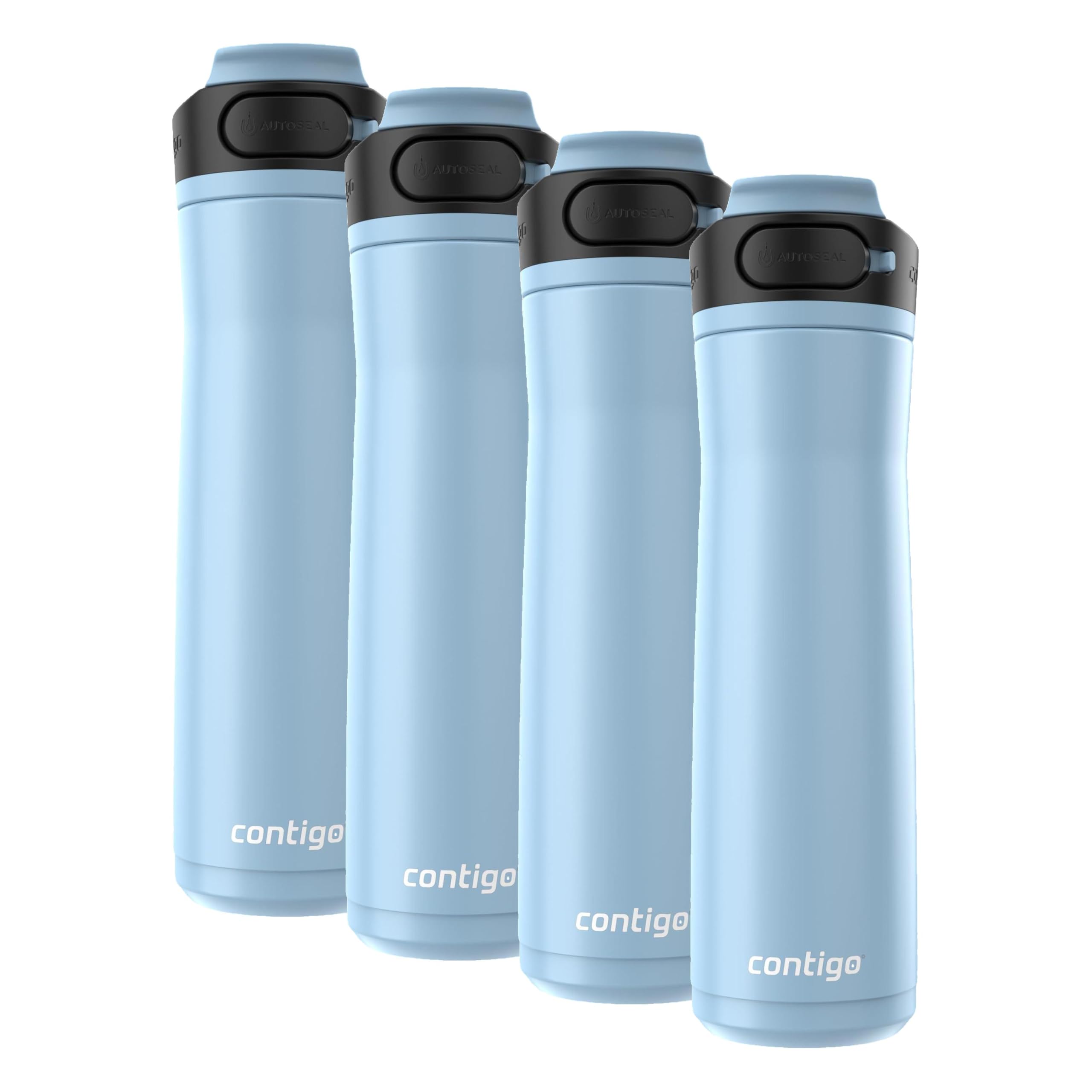 Contigo Cortland Chill 2 0 24oz Stainless Steel Water Bottle with AUTOSEAL Lid Pack of 4