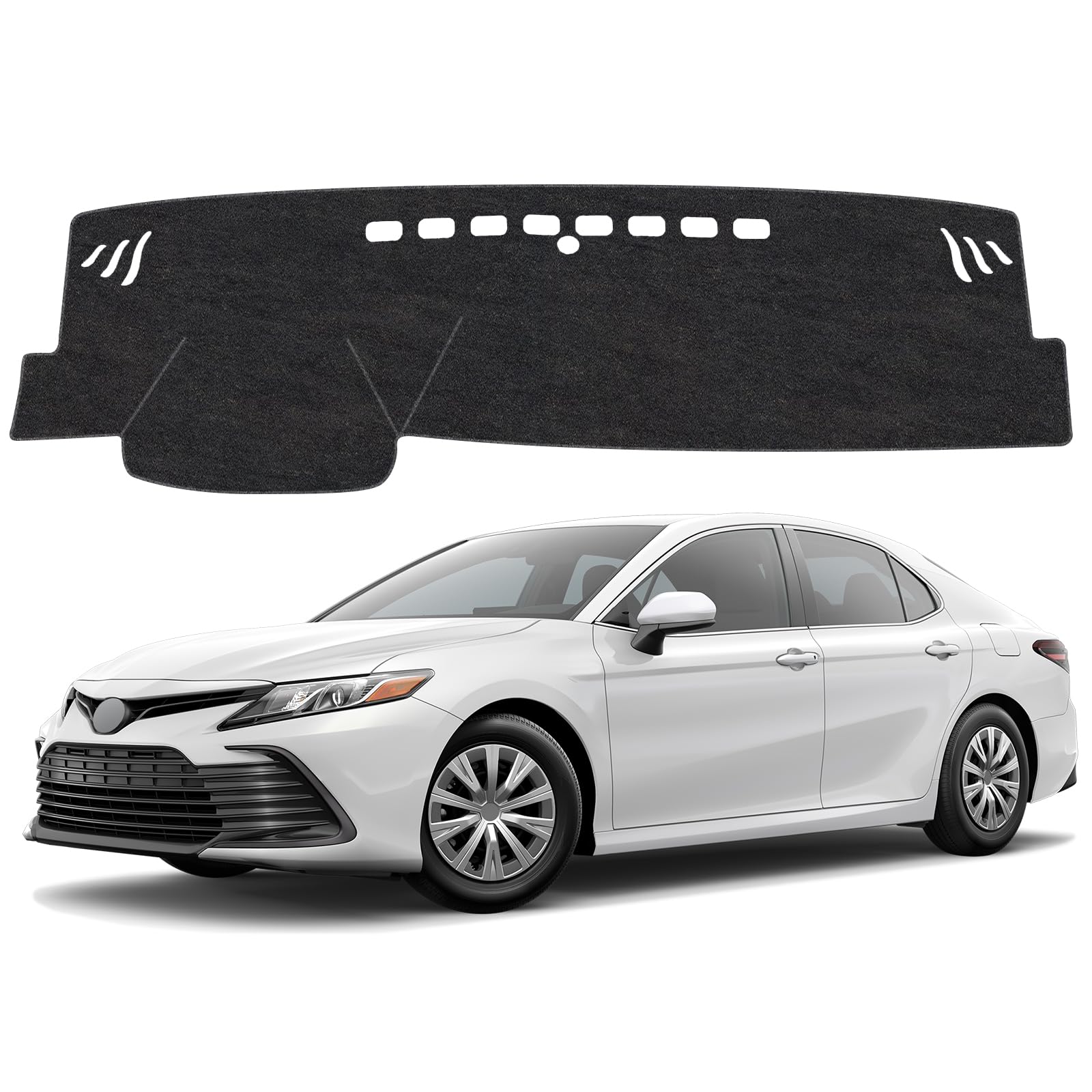 Dash Cover Mat Compatible with Toyota Camry 2018-2024 Non-Slip Dashboard Cover Mat Sunshade UV Rays Protector Interior Accessories
