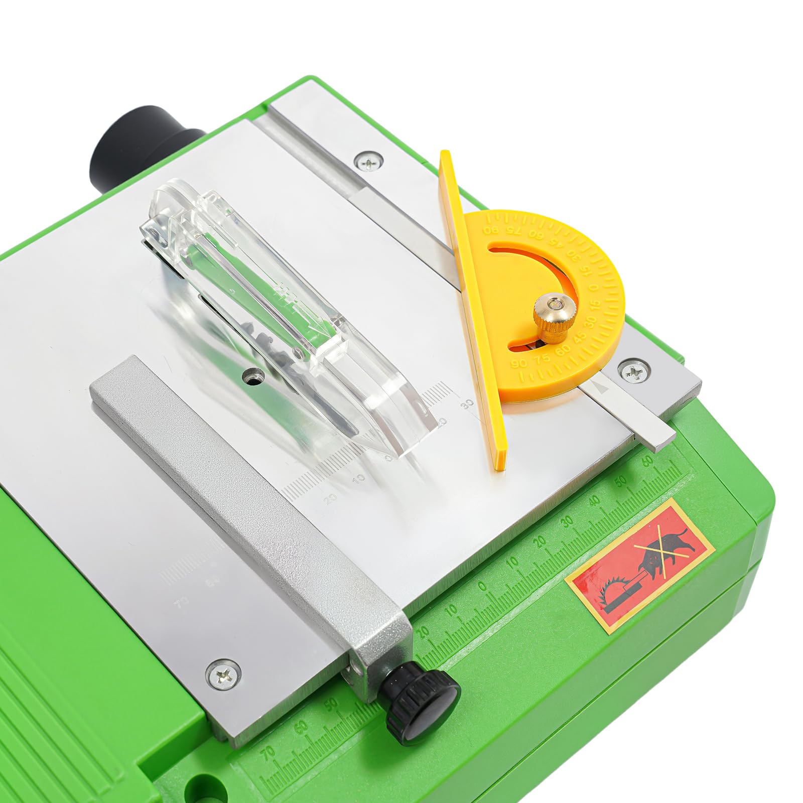 Mini sierra circular de mesa 480 W - Sierra de mesa eléctrica con 8800 RPM - Para madera, metal y plástico - Plato de mesa multifuncional para cortar, pulir y grabar - Diseño portátil para