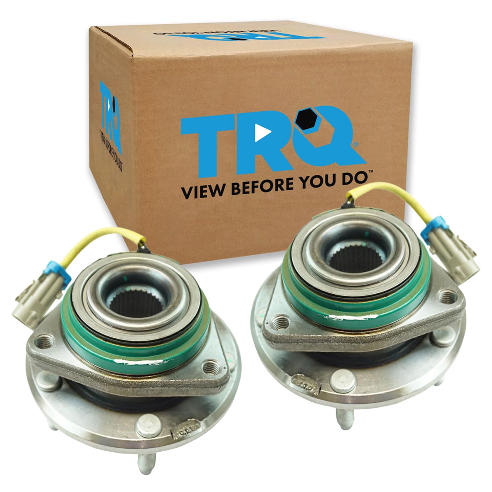 TRQ Rear Left and Right Wheel Bearing and Hub Assembly Set 2 Piece