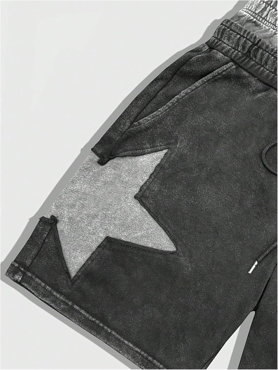 SOLY HUX Men's Y2k Shorts Star Graphic Drawstring Elastic Waist Vintage Casual Shorts Streetwear - Image 3