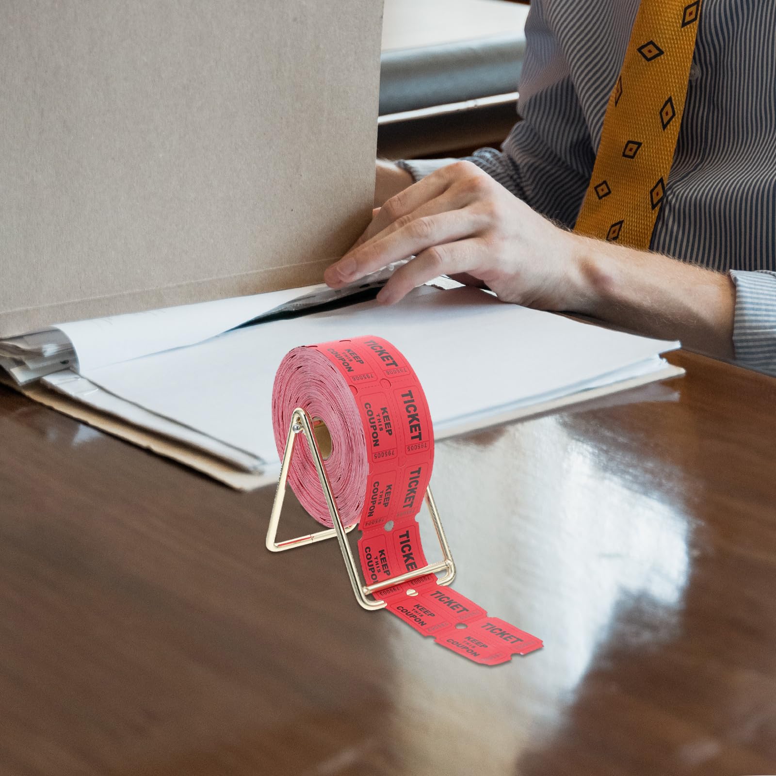Cabilock 1000 Boletos de Rifa Rosas con Soporte para Eventos, Papel para Sorteos de Carnaval, Fiestas y Recaudación de Fondos, Entradas para Juegos y Actividades Divertidas