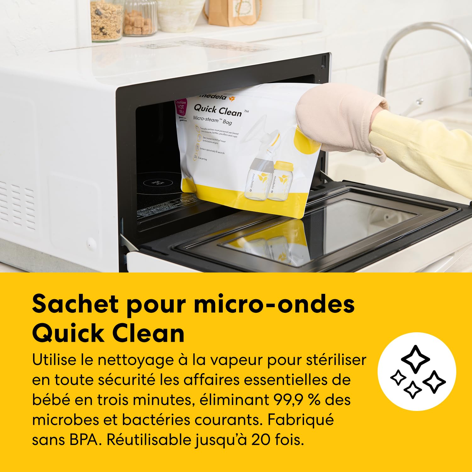 Medela kit de conservation du lait maternel tout-en-un avec biberons de 150 ml, sachets Easy Pour et réutilisables, sachet pour micro-ondes Quick Clean et sac isotherme avec poche de glace profilée