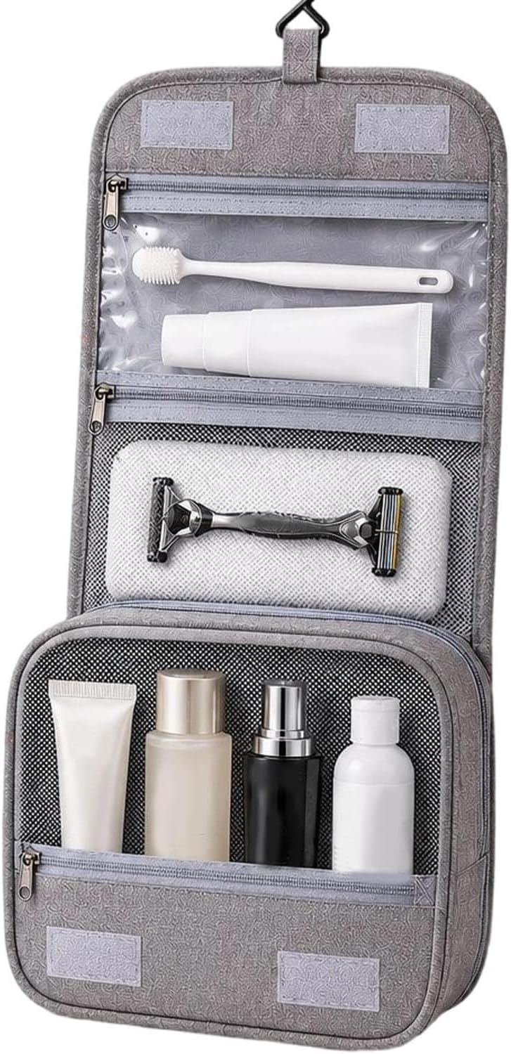 Travel Toiletry Bag, Waterproof Oxford Cloth Cosmetic Organizer With Large