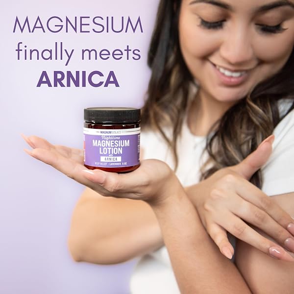 Nighttime Magnesium Lotion with Arnica β Highly Concentrated Magnesium for Muscles & Joints β Apply to Legs or Feet Before Bed β Skin-Friendly - 4
