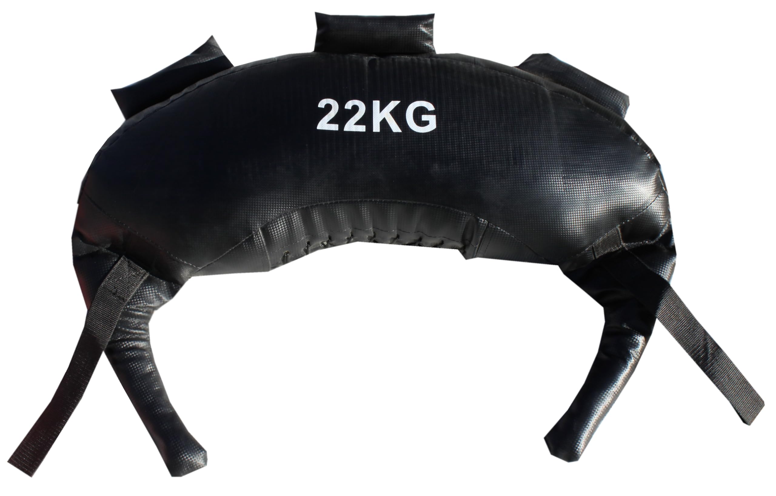lisaro Power Bag torba na piasek – 5 kg, 8 kg, 12 kg, 17 kg i 22 kg – 5 uchwytów, ze sztucznej skóry, czarny – worek na piasek do treningu siłowego, fitnessu i treningu funkcjonalnego