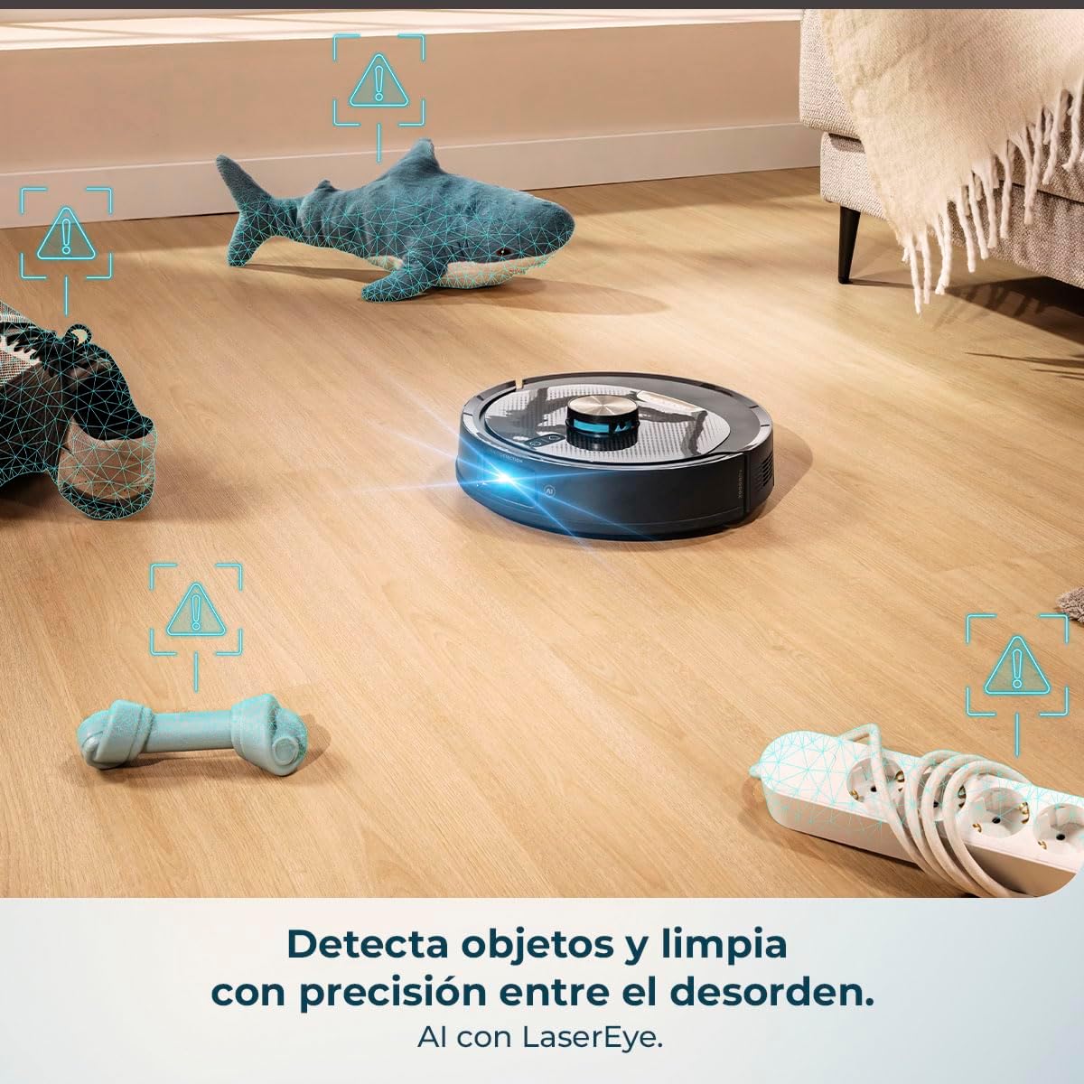 Cecotec Conga M100 X-Treme detecting objects on the floor