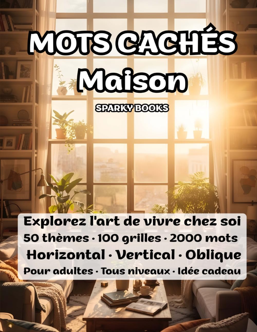 Mots Cachés Maison: 100 grilles · 50 thèmes · 2000 mots