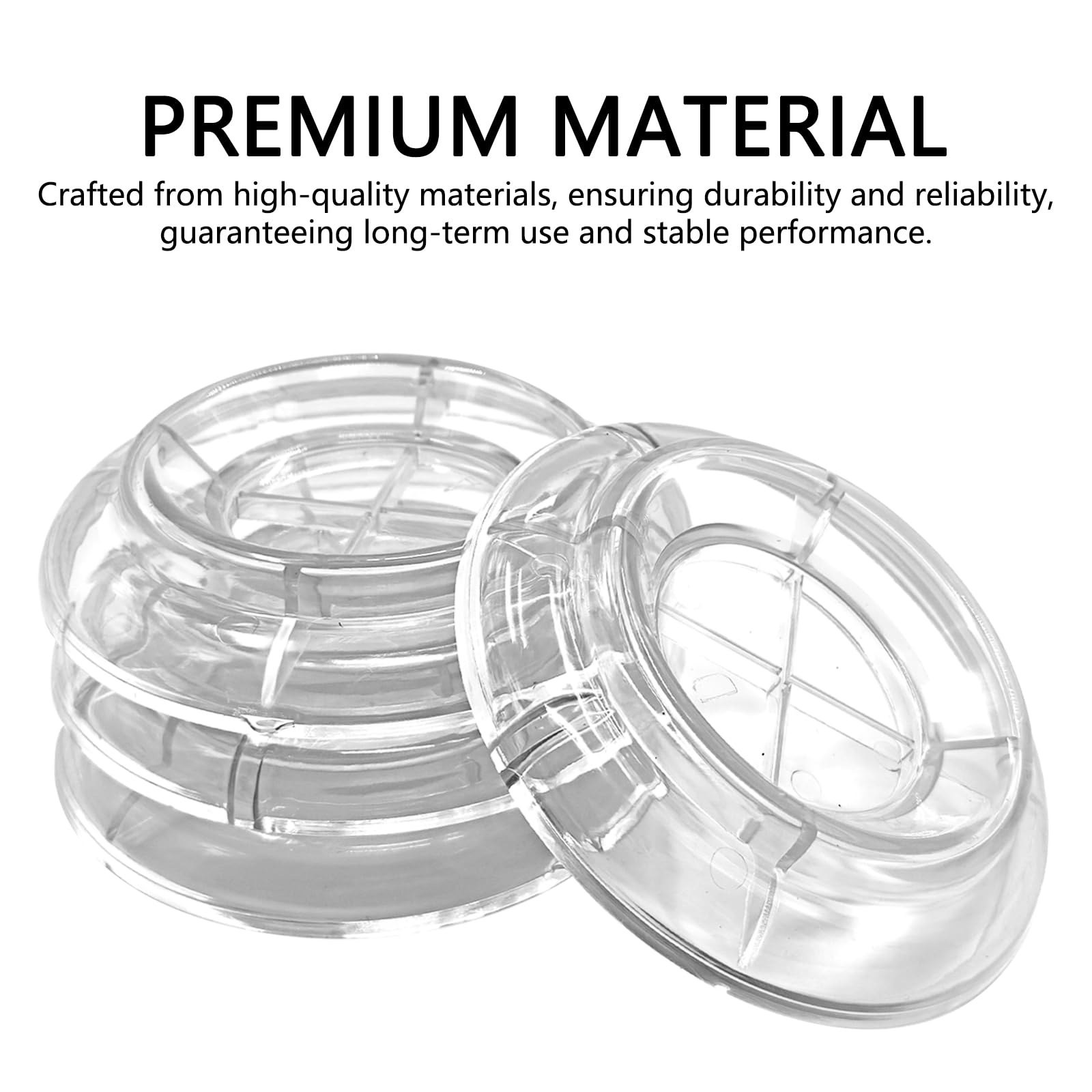 Musiin Piano Foot pad Anti-Slip Piano Foot pad Grand Upright Piano Anti-Slip pad Floor Protection pad 4 Sets (Transparent) - Image 3