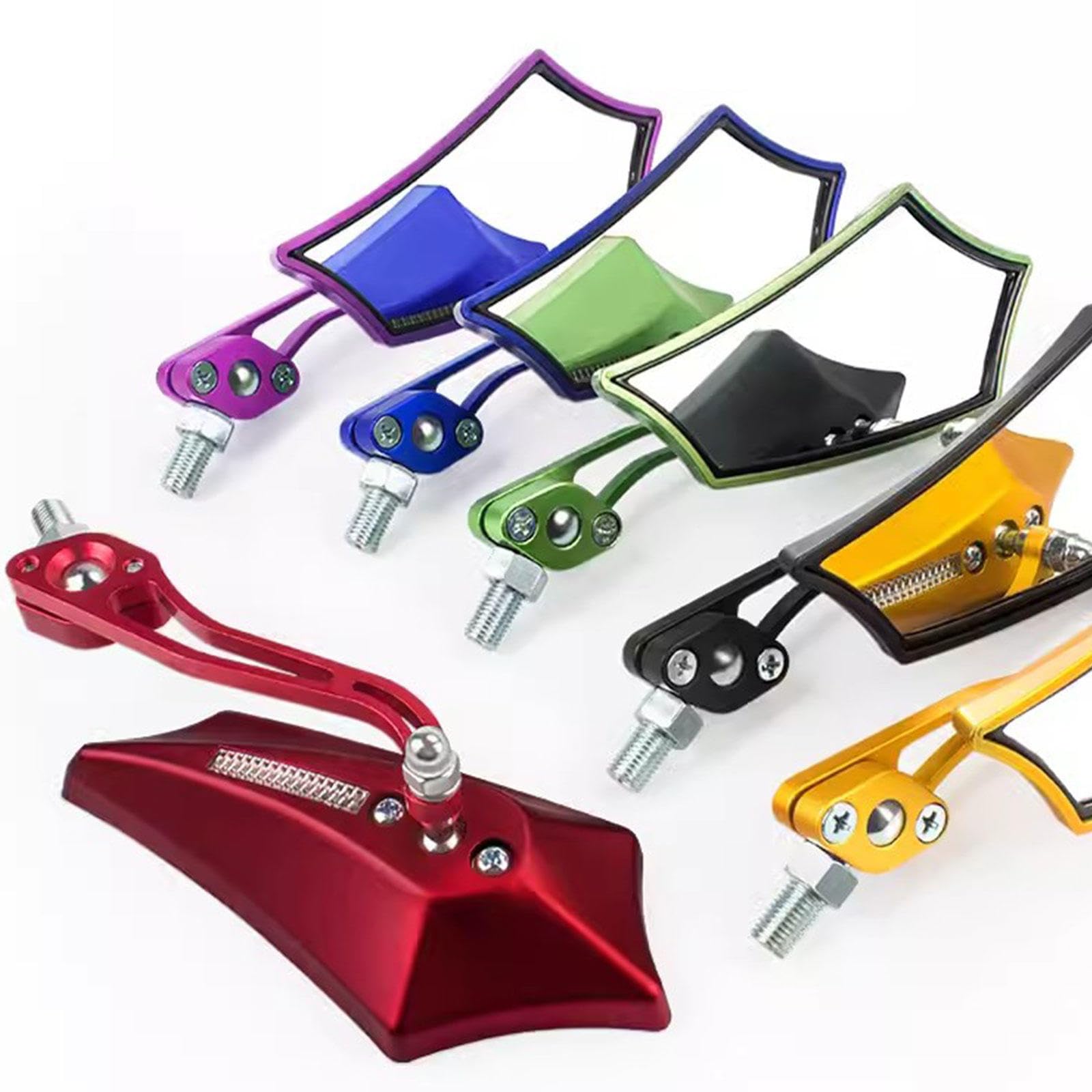 Un Par de Espejos Para Bicicleta. Soporte Para Manillar de Espejo Retrovisor Lateral con Rotación de 360 ​​grados Espejo Retrovisor Para Scooter, Ciclomotor, Bicicleta,Purple