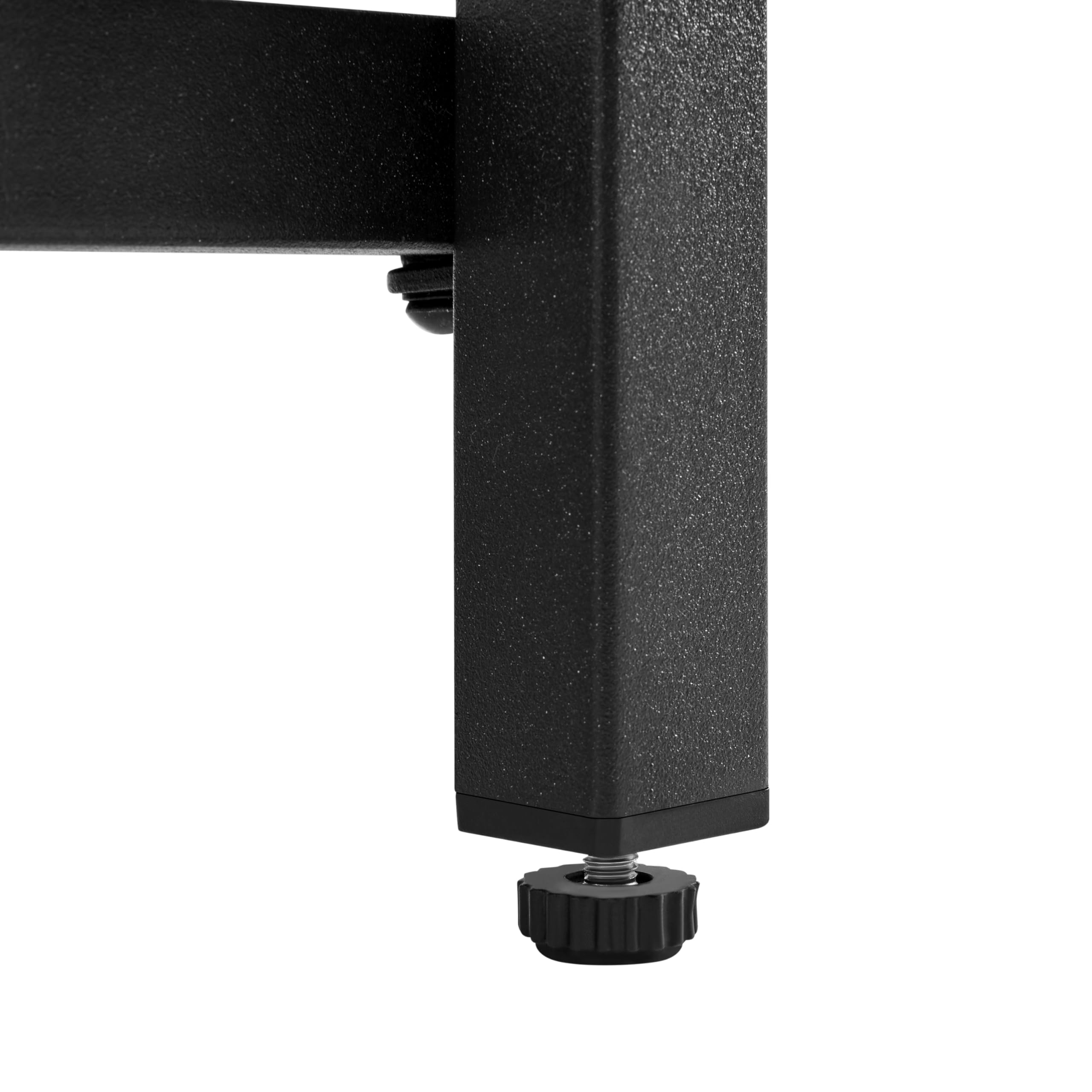 Yaheetech Tavolo da Giardino con Ripiano in Metallo Tavolino Quadrato di Servizio con Doghe per Esterno Patio Bistrot Terrazza 45 x 45 x 54 cm Nero